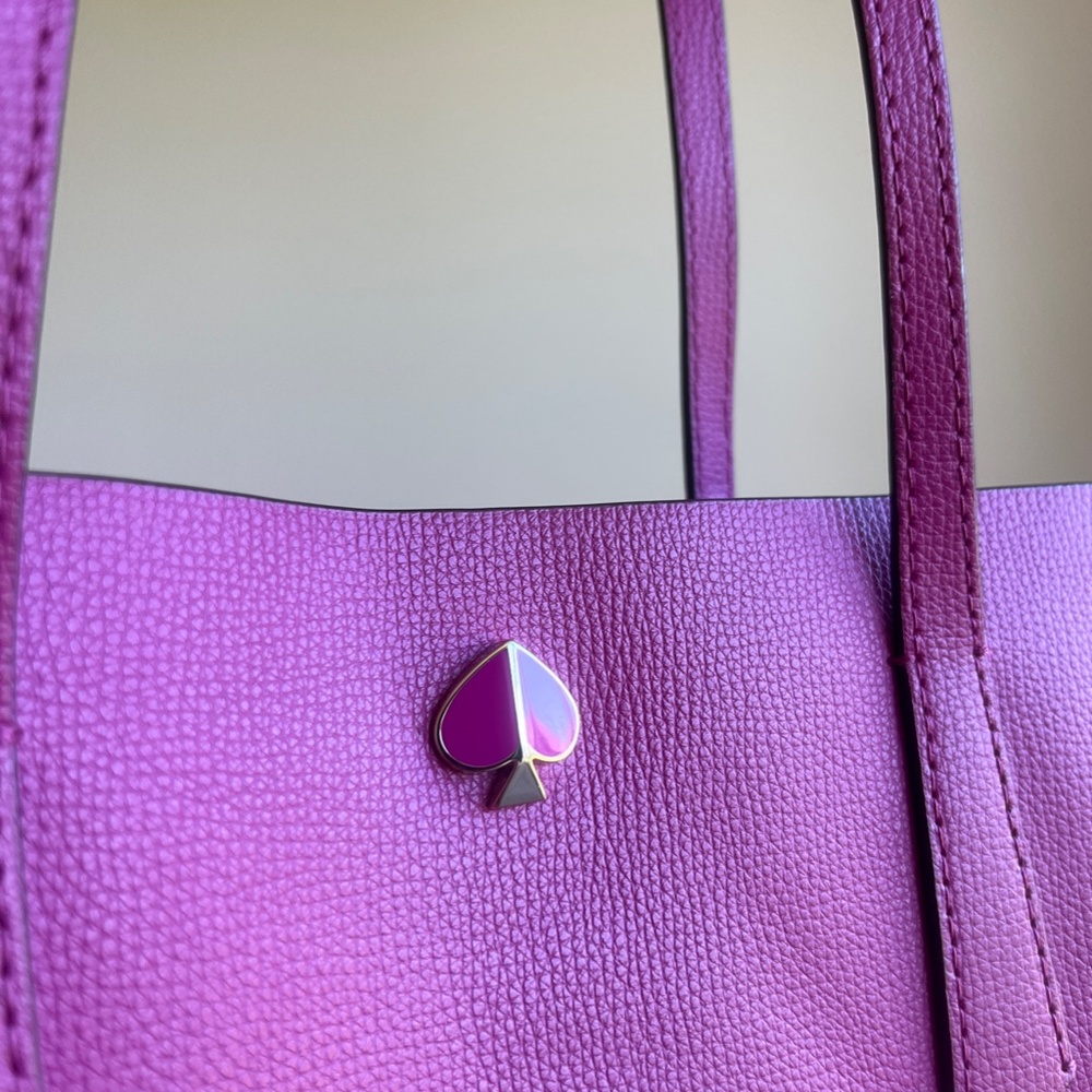 Kate Spade Molly Tote with Wristlet Metallic Pink - Picture 16 of 17